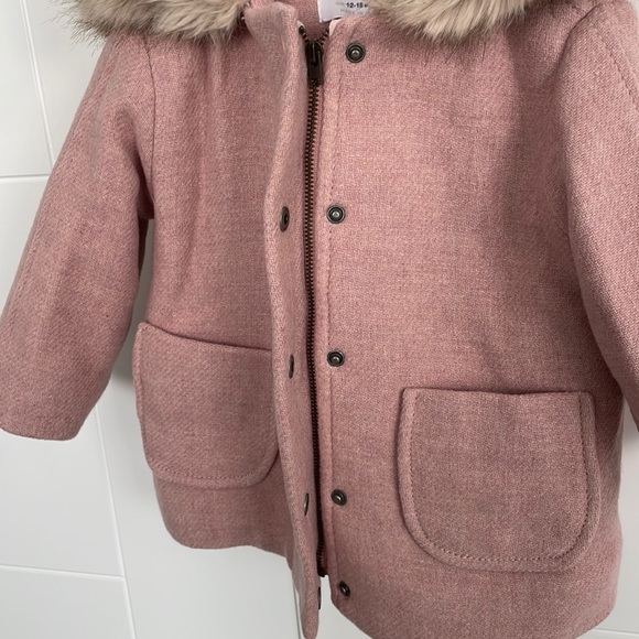 Zara Coat with Faux Fur Hood - Picture 4 of 7